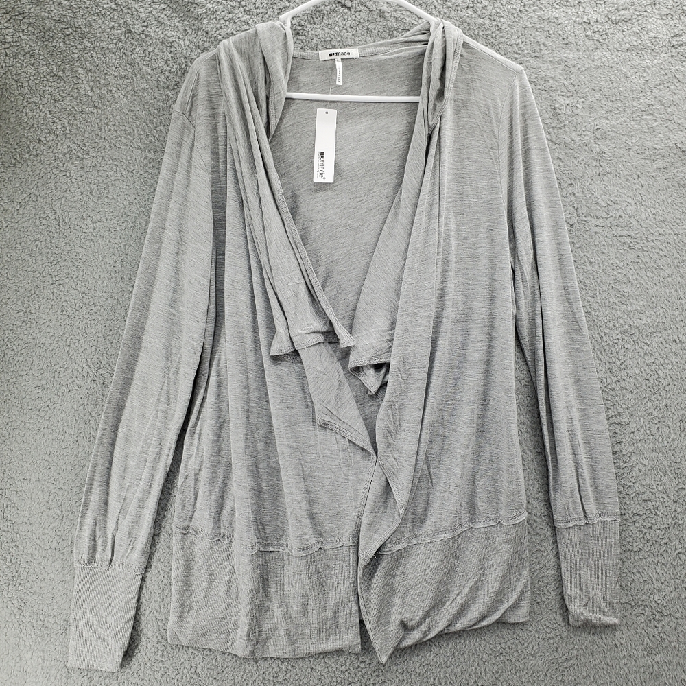 LAmade Revolve Long Cardigan Hooded Sweater Womens Size Medium Gray NWT